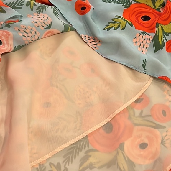 {Anthro} Paper Crown + Rifle Paper Co. Fluttered Blooms Swing Dress Blogger Fave - Picture 6 of 9